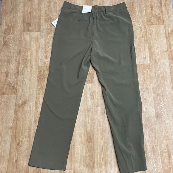 Olive Green Wide-Leg Women's Pants - Picture 4 of 11